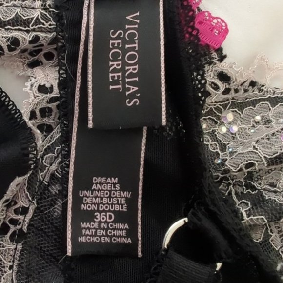 Victoria's Secret 36D Demi Bra Dream Angels Unlined Underwired Lace - Picture 6 of 6